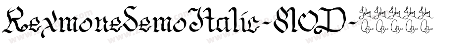 RexmonedemoItalic-8l0D字体转换 RexmonedemoItalic-8l0D字体转换
