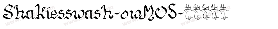Shakiesswash-owM0d字体转换 Shakiesswash-owM0d字体转换