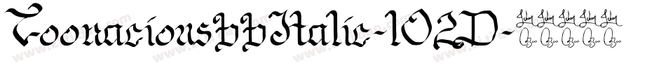 ToonaciousbbItalic-lO2D字体转换