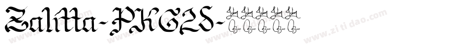 Zalitta-PKG2d字体转换