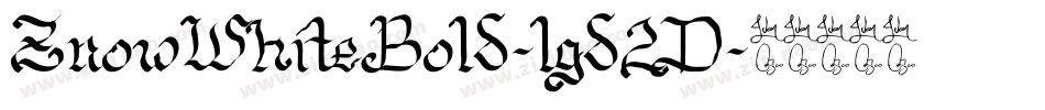 ZnowWhiteBold-lgd2D字体转换