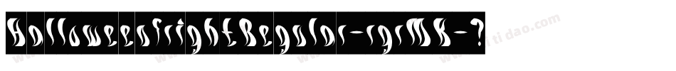 HalloweenfrightRegular-rgrMK字体转换