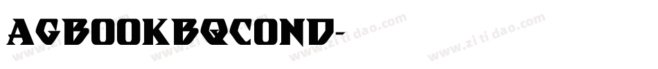 AGBookBQCond字体转换
