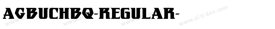 AGBuchBQ-Regular字体转换
