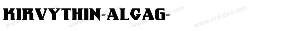 KirvyThin-ALGAg字体转换