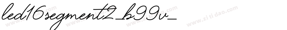 Led16Segment2-B99V字体转换