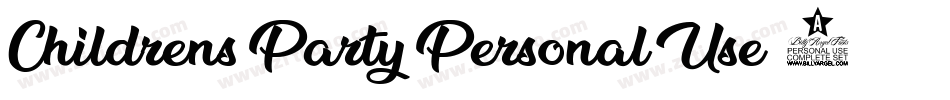 Childrens-Party-Personal-Use-2字体转换