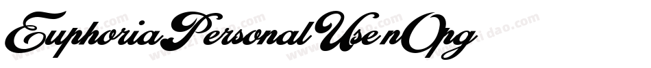 EuphoriaPersonalUse-nOpg字体转换