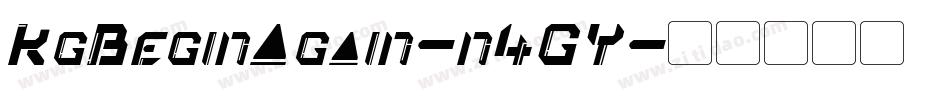 KgBeginAgain-n4GY字体转换