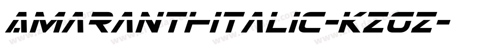 AmaranthItalic-KZgZ字体转换