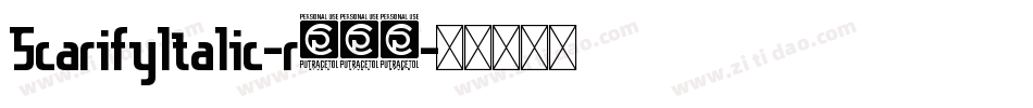ScarifyItalic-r739字体转换