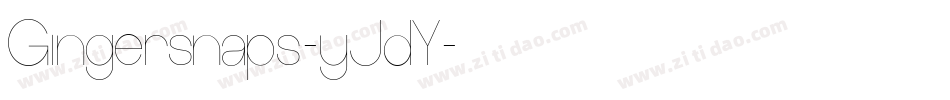 Gingersnaps-yJdY字体转换