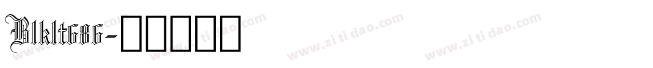 Blklt686字体转换