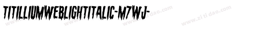 TitilliumWeblightItalic-M7wJ字体转换