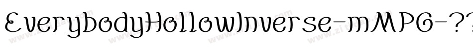 EverybodyHollowInverse-mMPG字体转换