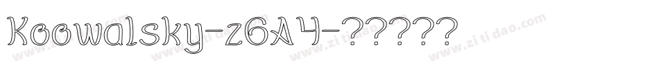 Koowalsky-z6A4字体转换