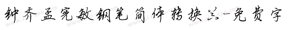 钟齐孟宪敏钢笔简体转换器字体转换