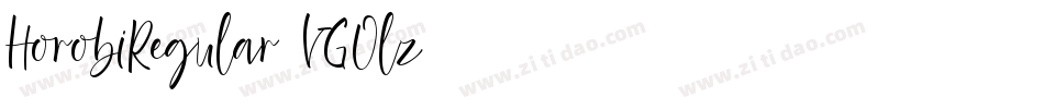 HorobiRegular-VGOlz字体转换