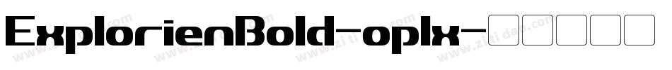 ExplorienBold-oplx字体转换