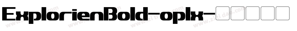 ExplorienBold-oplx字体转换