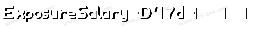 ExposureSalary-D47d字体转换
