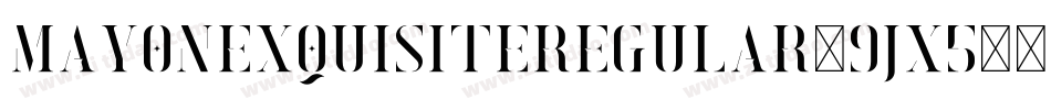 MayonExquisiteRegular-9JX5字体转换