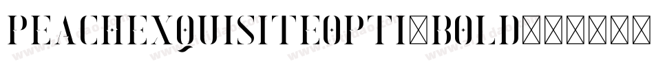 PeachExquisiteOpti-Bold字体转换