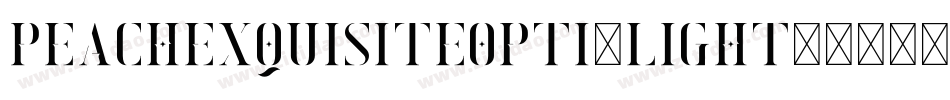 PeachExquisiteOpti-Light字体转换