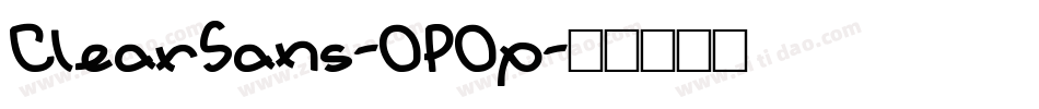 ClearSans-OP0p字体转换