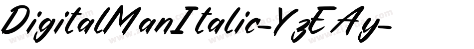 DigitalManItalic-YzEAy字体转换