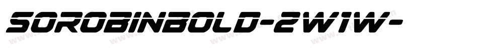 Sorobinbold-2W1W字体转换