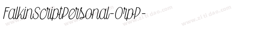 FalkinScriptPersonal-OrpP字体转换