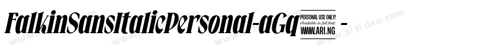 FalkinSansItalicPersonal-aGq5字体转换