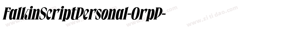 FalkinScriptPersonal-OrpP字体转换