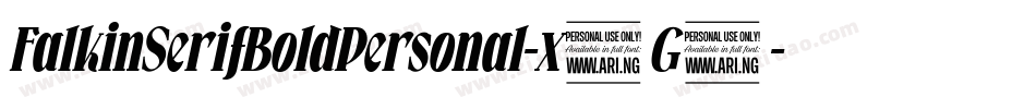 FalkinSerifBoldPersonal-x5G5字体转换