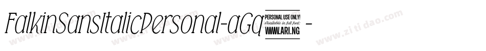FalkinSansItalicPersonal-aGq5字体转换