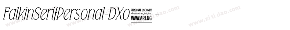 FalkinSerifPersonal-DXo1字体转换