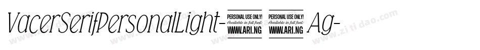VacerSerifPersonalLight-66Ag字体转换