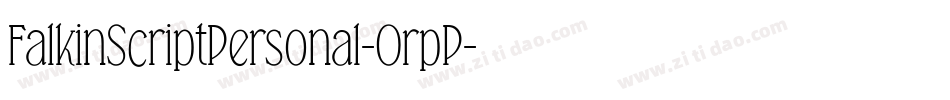 FalkinScriptPersonal-OrpP字体转换