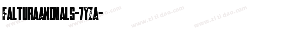 FalturaAnimals-7YZA字体转换