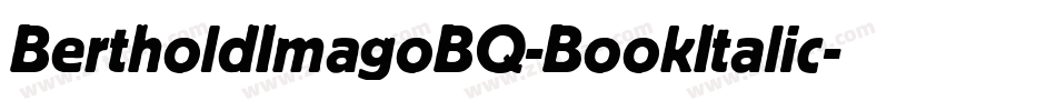 BertholdImagoBQ-BookItalic字体转换