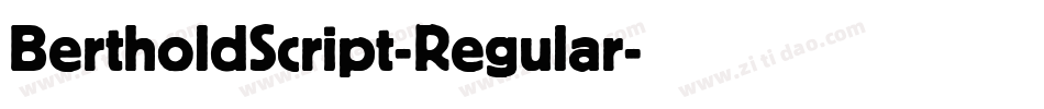 BertholdScript-Regular字体转换