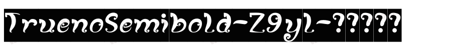 TruenoSemibold-Z9yl字体转换