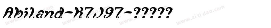 Abiland-K7J97字体转换