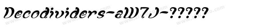 Decodividers-aW7J字体转换