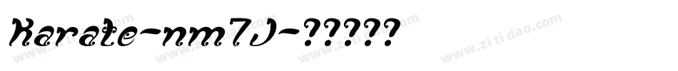 Karate-nm7J字体转换