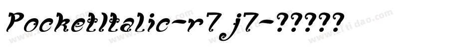 PocketItalic-r7j7字体转换
