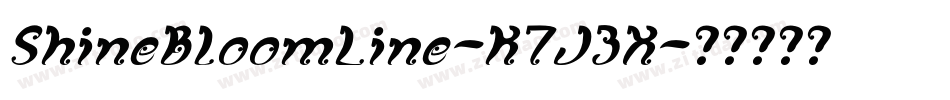 ShineBloomLine-K7J3X字体转换