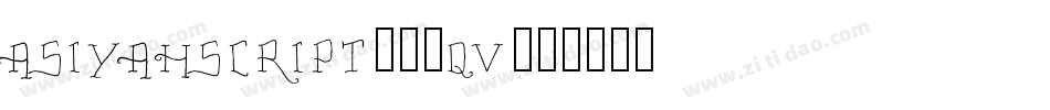 AsiyahScript-14qv字体转换