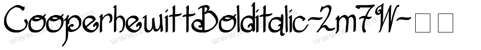 CooperhewittBolditalic-2m7W字体转换